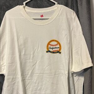 Hanes White Dodgertown Graphic Tee